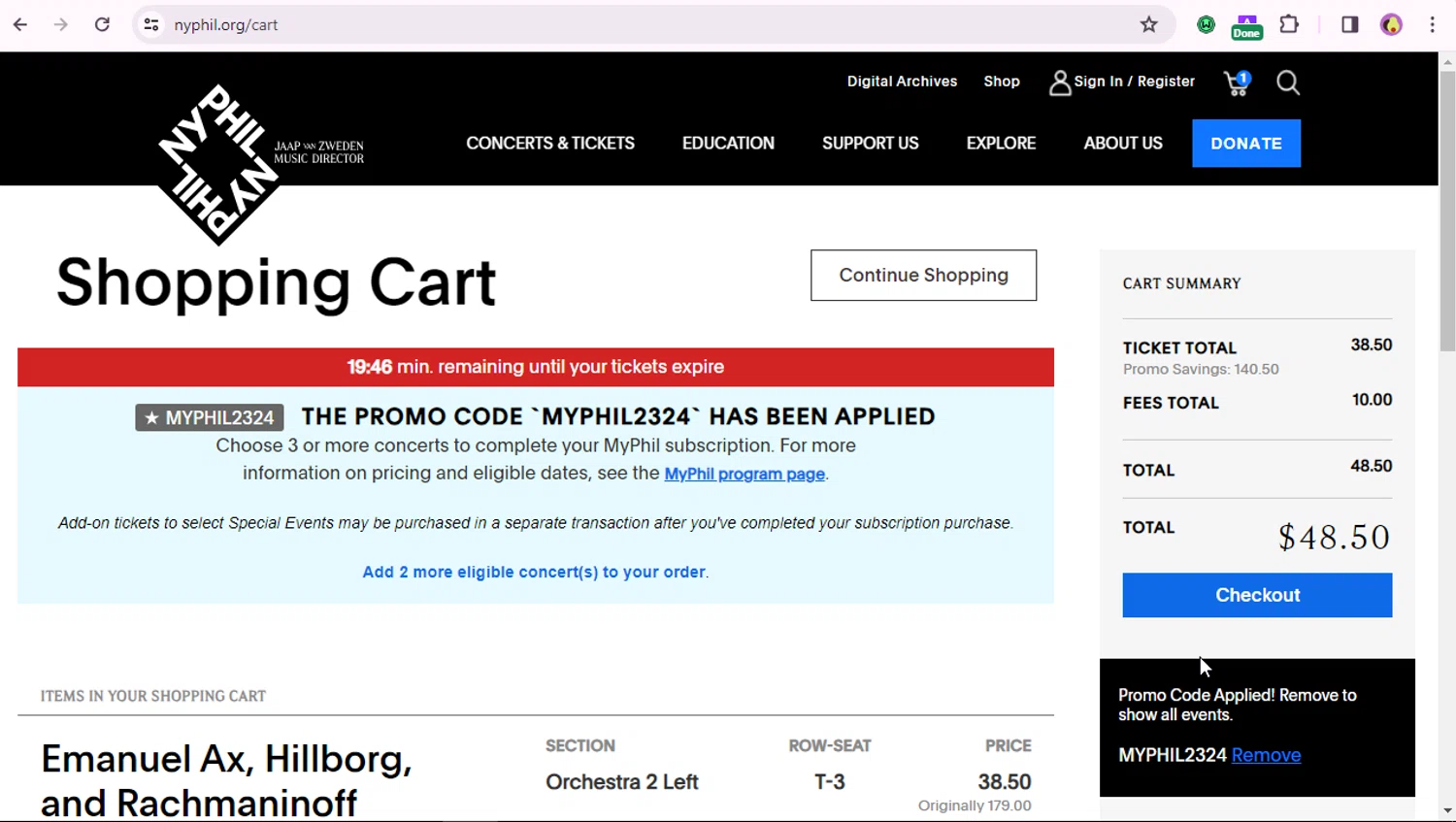 how to use New York Philharmonic coupons