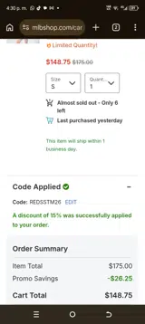 New York Yankees coupon verification screenshot