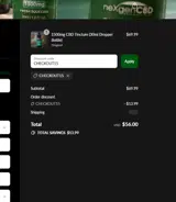 CHECKOUT15 coupon verification screenshot