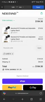 Nexstand coupon verification screenshot