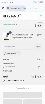 Nexstand coupon verification screenshot