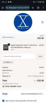 OFF20 coupon verification screenshot