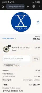 supergift14 coupon verification screenshot
