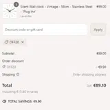 OFF20 coupon verification screenshot