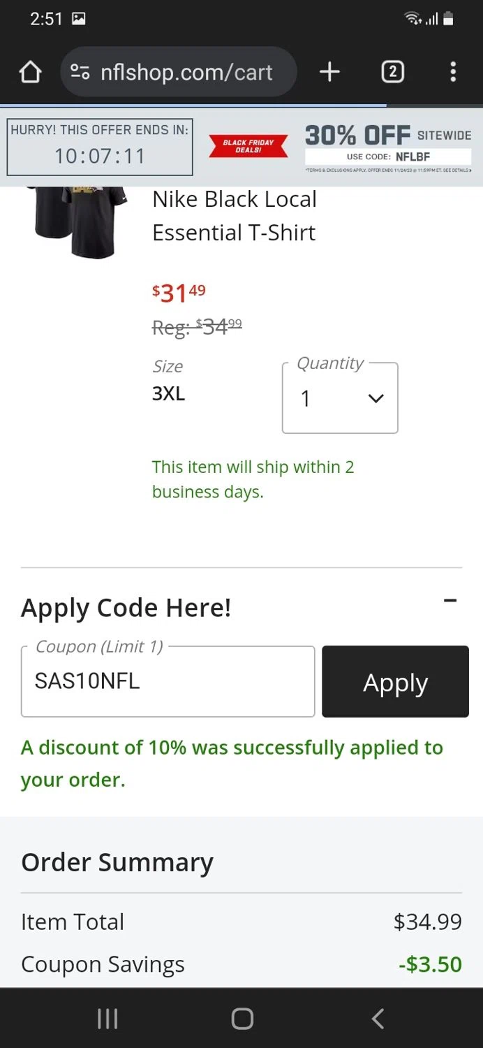 NFLShop.com Promo Codes – 50% Off | December 2023