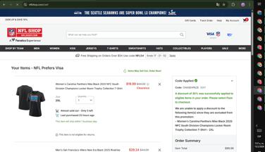 NFLShop.com Promo Codes - 35% Off (17 Verified) Feb 2026