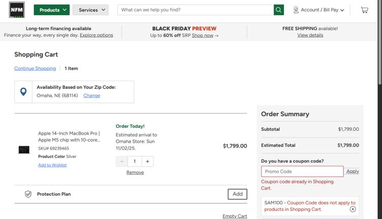 Nebraska Furniture Mart Promo Code - $60 Off Nov 2025