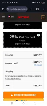 CNY25 coupon verification screenshot