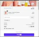Tiktok coupon verification screenshot