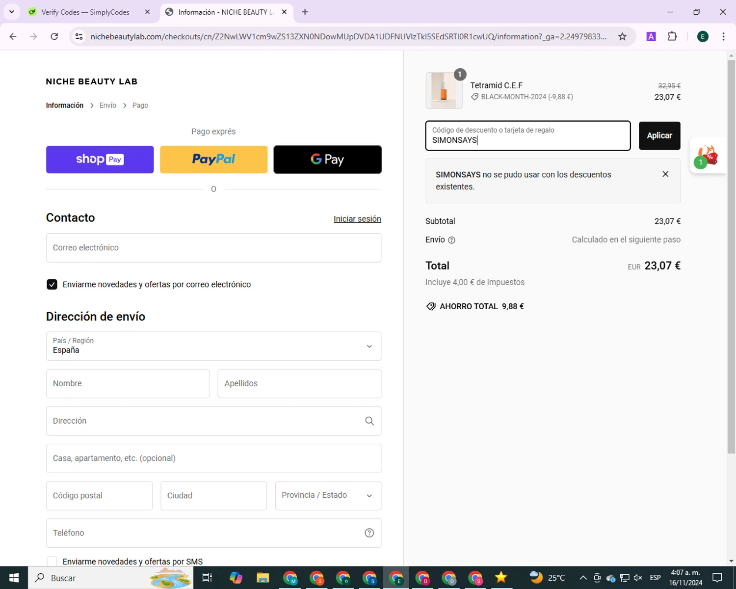 how to use Niche Beauty Lab coupons