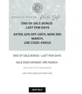 END10 coupon verification screenshot
