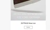 extra30 coupon verification screenshot