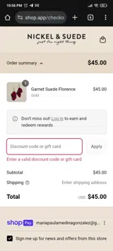 THANKYOU10 coupon verification screenshot