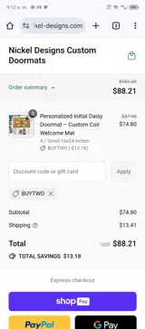 Buytwo coupon verification screenshot