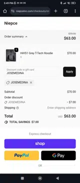 JOSEMEDINA coupon verification screenshot