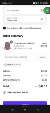 NEWYOU30 coupon verification screenshot