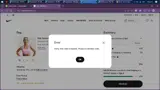 Nike Factory Store coupon verification screenshot