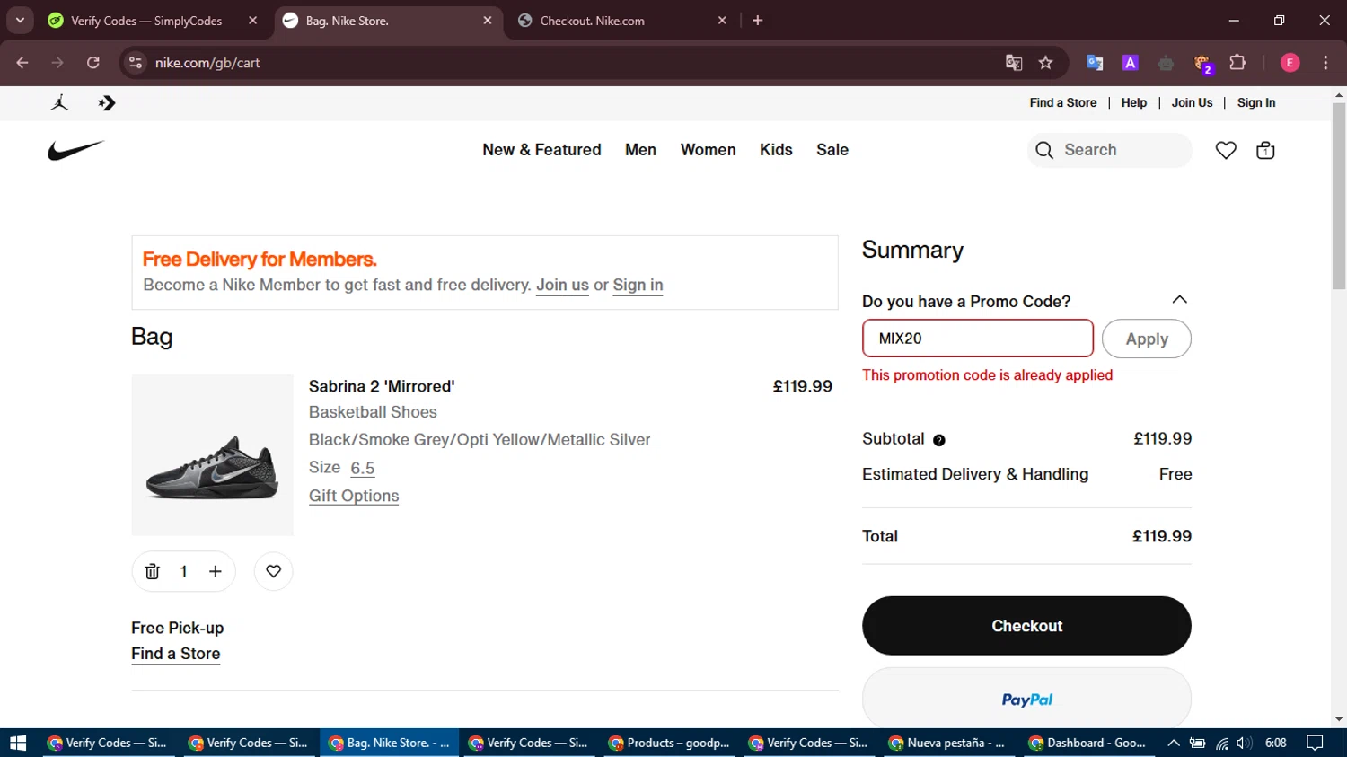 nike promo code 2020 free