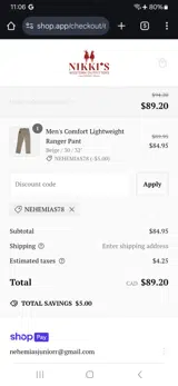 NEHEMIAS78 coupon verification screenshot