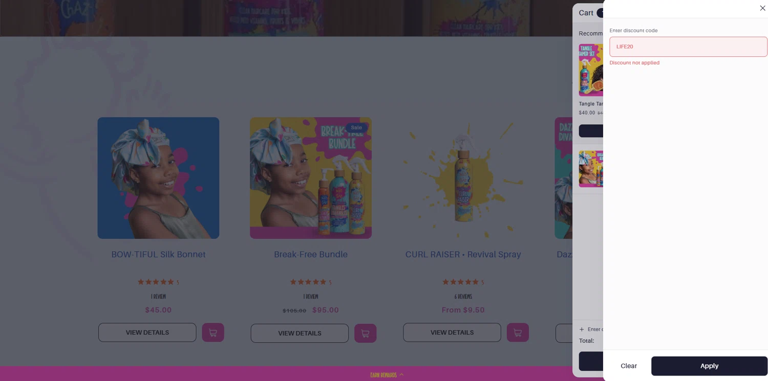 Niles & Chaz Pizzazz! promo code screenshot showing code LIFE20 applied at Niles & Chaz Pizzazz! checkout page. Uploaded by SimplyCodes community member STEVE20 on Jan 27, 2025