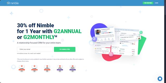 Nimble checkout page showing Nimble discount code box | Screenshot taken by SimplyCodes community member on Feb 14, 2025