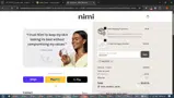 Nimi Skincare coupon verification screenshot