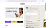Nimi Skincare coupon verification screenshot