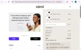 Nimi Skincare coupon verification screenshot