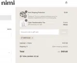 Nimi Skincare coupon verification screenshot