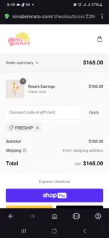 Freeship coupon verification screenshot