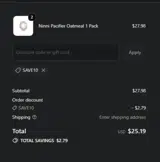 SAVE10 coupon verification screenshot