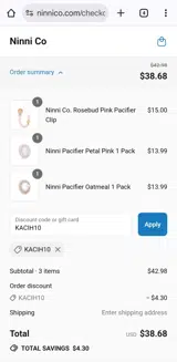 KACIH10 coupon verification screenshot