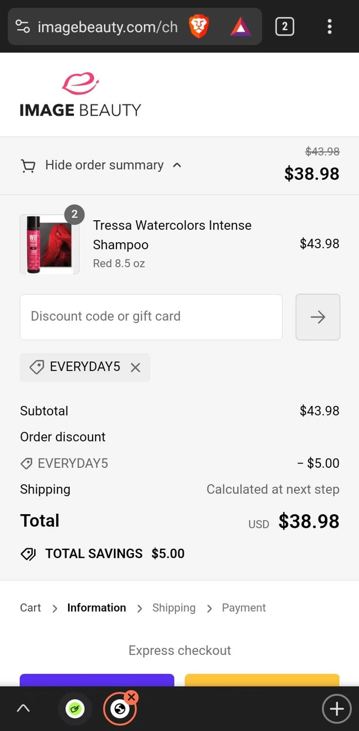 Nioxin checkout page showing Nioxin coupon code box | Screenshot taken by SimplyCodes community member on Jun 18, 2024
