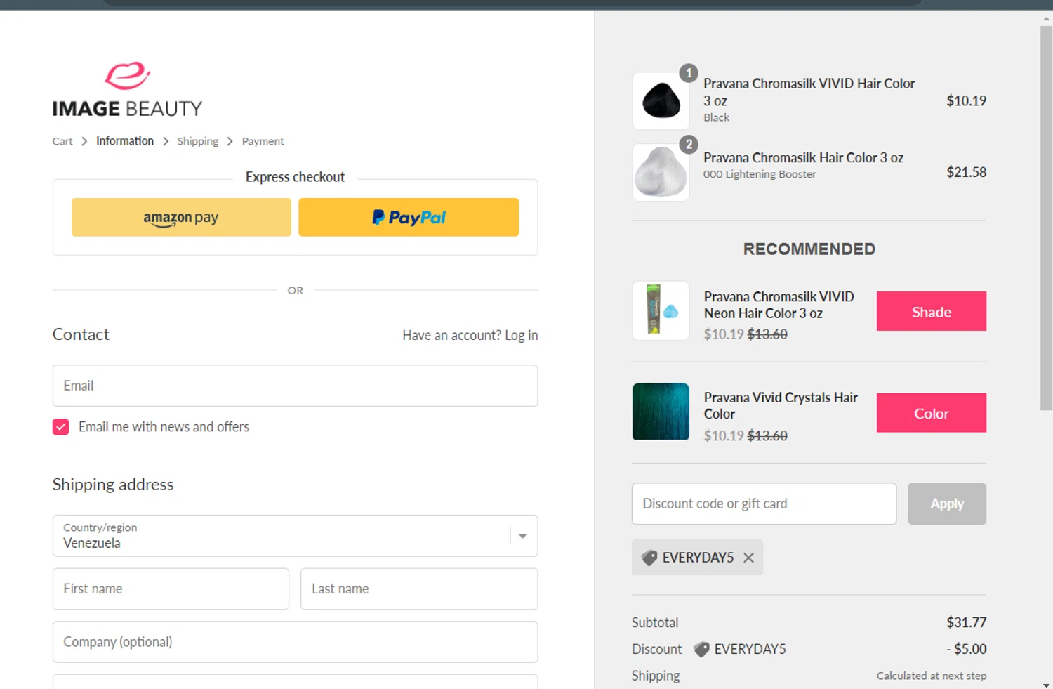 Nioxin checkout page showing Nioxin coupon code box | Screenshot taken by SimplyCodes community member on Sep 27, 2023