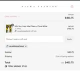 Niswa Fashion coupon verification screenshot