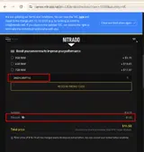 ANDYCRAFT10 coupon verification screenshot