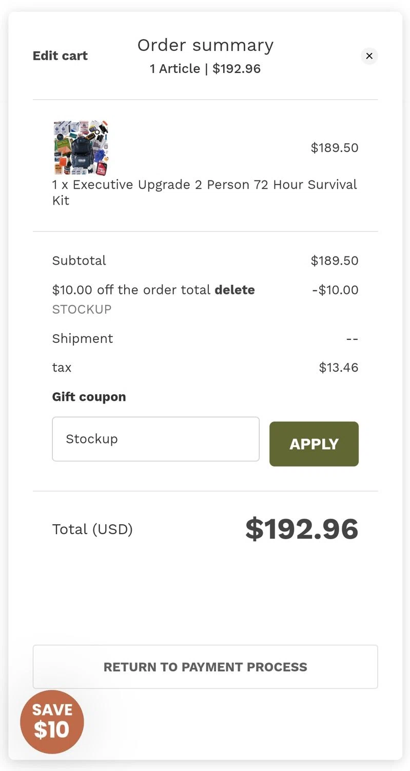 Nitro-Pak checkout page showing Nitro-Pak promo code box | Screenshot taken by SimplyCodes community member on Apr 12, 2024