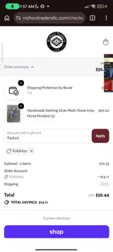 Nizhoni Traders LLC coupon verification screenshot