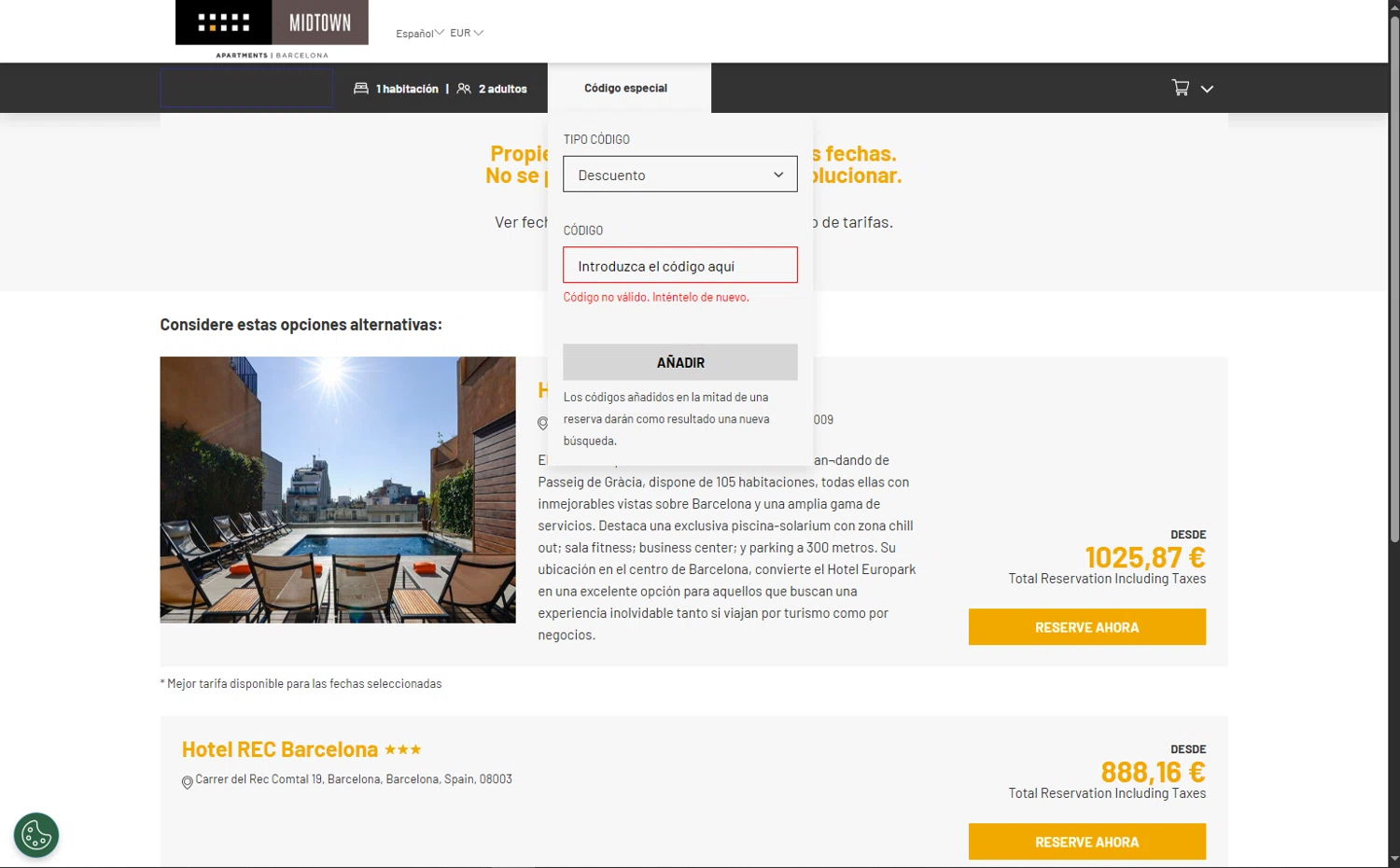 NN Hotels discount code screenshot showing code WINTER14 applied at NN Hotels checkout page. Uploaded by SimplyCodes community member Keilynkeyonshea on Oct 15, 2025