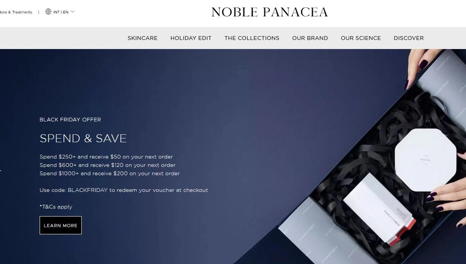 Noble Panacea promo code screenshot showing code BLACKFRIDAY applied at Noble Panacea checkout page. Uploaded by SimplyCodes community member stygian1 on Nov 21, 2025