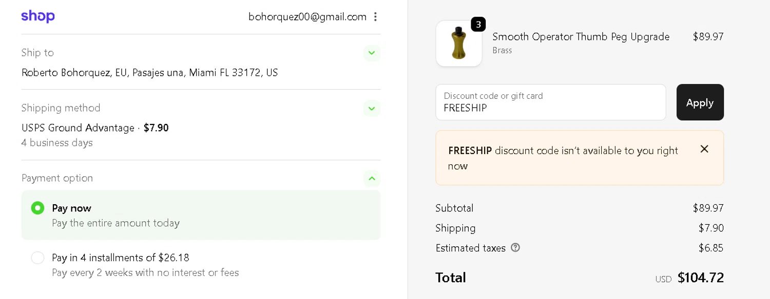 Nock On Archery discount code screenshot showing code FREESHIP applied at Nock On Archery checkout page. Uploaded by SimplyCodes community member ScanGenius949 on Nov 13, 2025