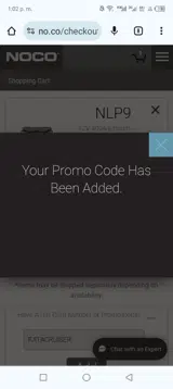 FJITACRUISER coupon verification screenshot