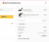 NoFreezeWaterHose coupon verification screenshot