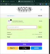 Noggin Headwear coupon verification screenshot