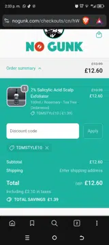 TDMSTYLE10 coupon verification screenshot