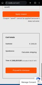 save5 coupon verification screenshot