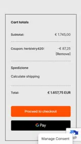 herbistry420 coupon verification screenshot