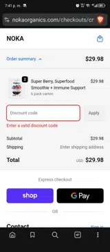 VLJLP3FV coupon verification screenshot