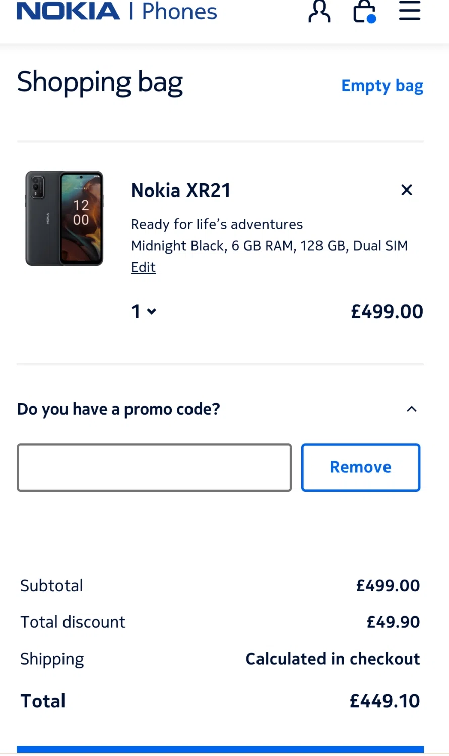 where to use Nokia.Co.Uk promo code box