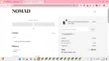 Nomad Cosmetics coupon verification screenshot
